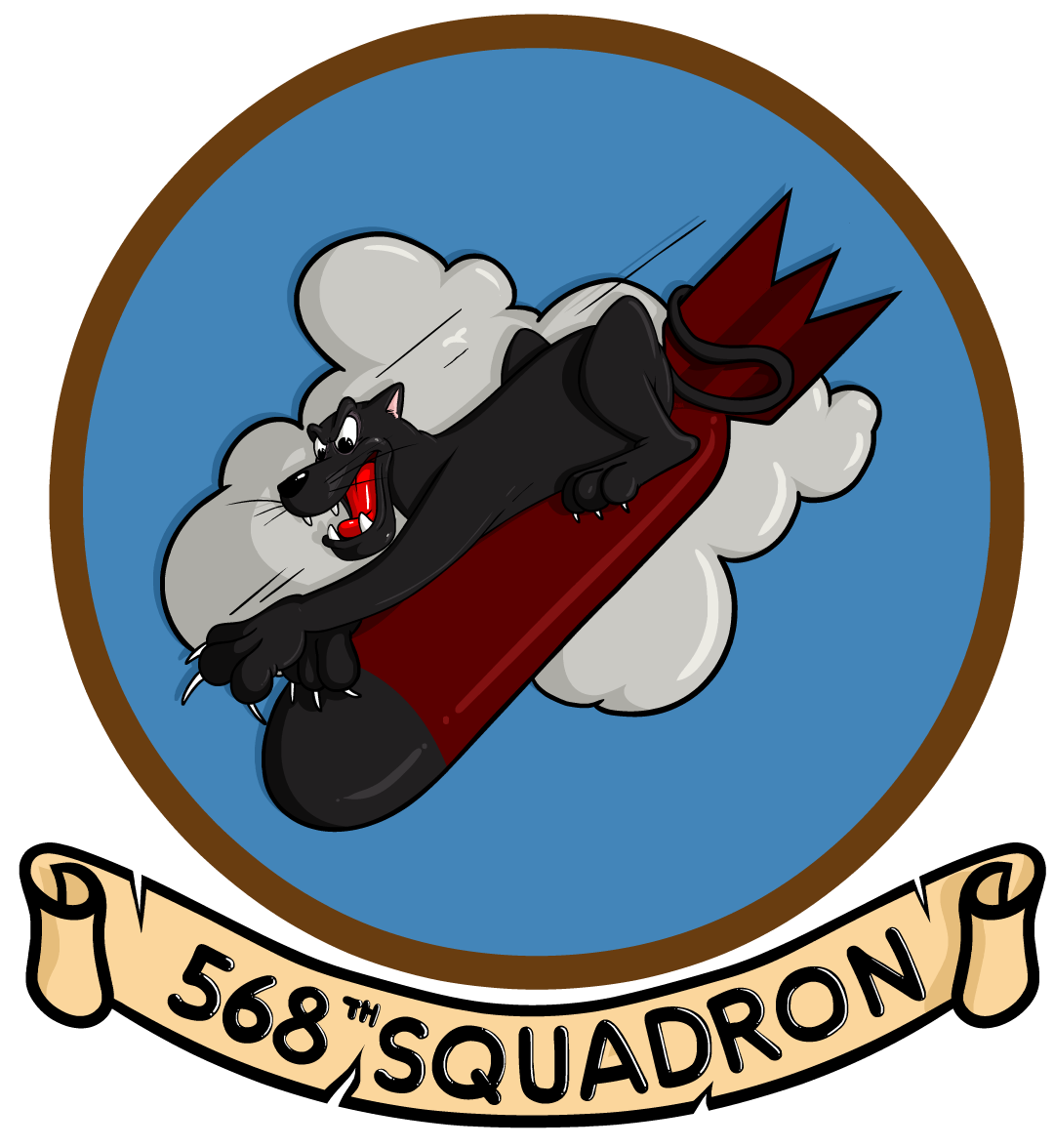 完全手描きパッチ/367Bomb Squadron Clay Pigeons 367th, 368th, 369th and 423rd Bombardment Squadrons | 306th