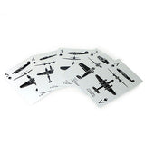 playing cards showing different enemy planes from World War Two