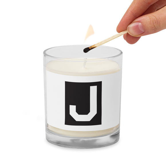 Square J - 390th Bomb Group (H) Glass Jar Soy Wax Candle