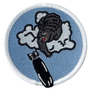 jacket patch 569th squadron bear on cloud clawing bomb
