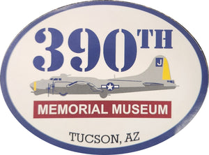 390th Memorial Museum Sticker 3" x 4"